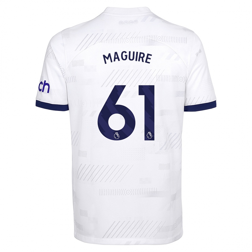 Dzieci Aaron Maguire #61 Biały Domowa Koszulka 2023/24 Koszulki Klubowe