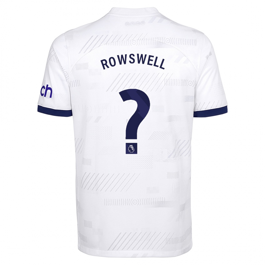 Dzieci James Rowswell #0 Biały Domowa Koszulka 2023/24 Koszulki Klubowe