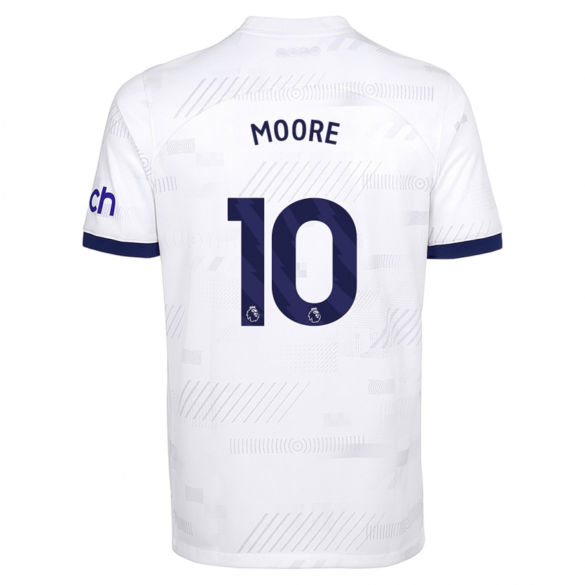 Dzieci Mikey Moore #10 Biały Domowa Koszulka 2023/24 Koszulki Klubowe