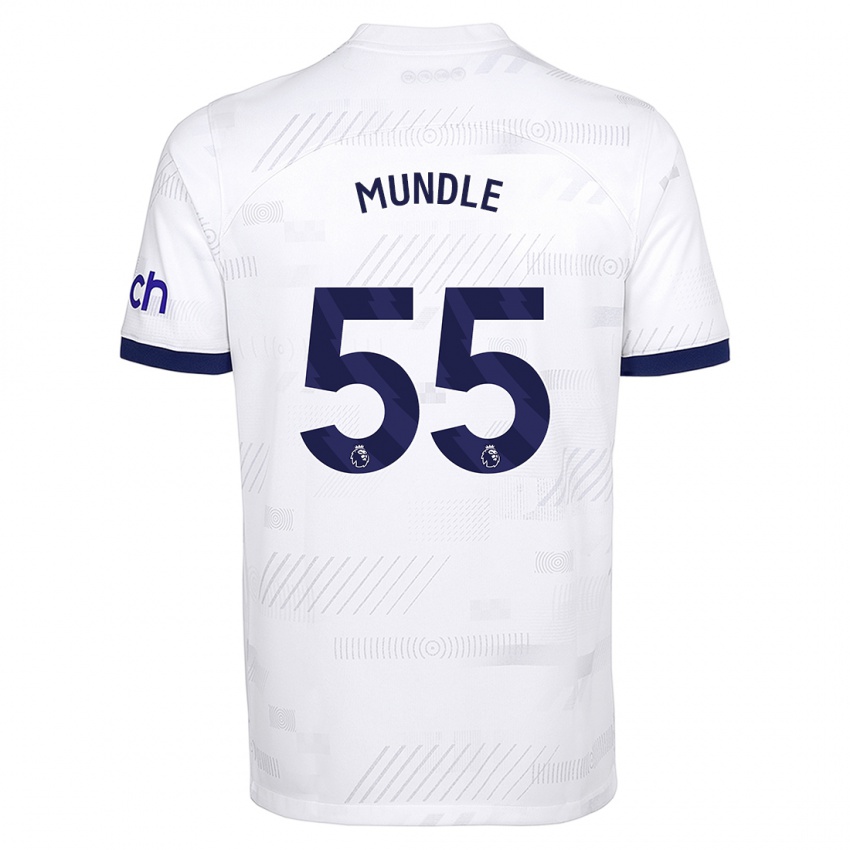 Dzieci Romaine Mundle #55 Biały Domowa Koszulka 2023/24 Koszulki Klubowe