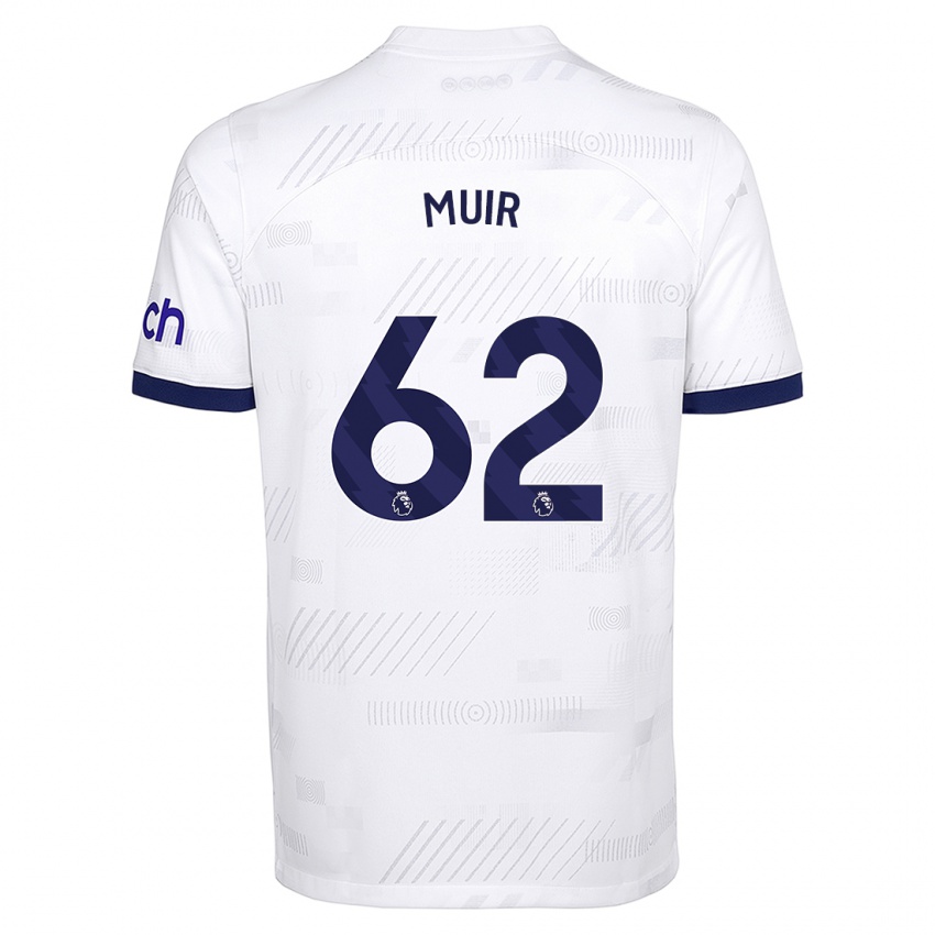 Dzieci Marqes Muir #62 Biały Domowa Koszulka 2023/24 Koszulki Klubowe