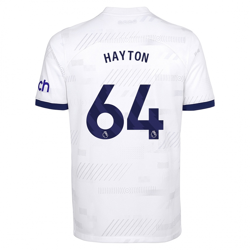 Dzieci Adam Hayton #64 Biały Domowa Koszulka 2023/24 Koszulki Klubowe