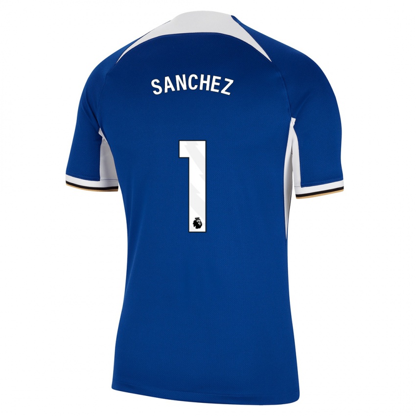 Dzieci Robert Sánchez #1 Niebieski Domowa Koszulka 2023/24 Koszulki Klubowe