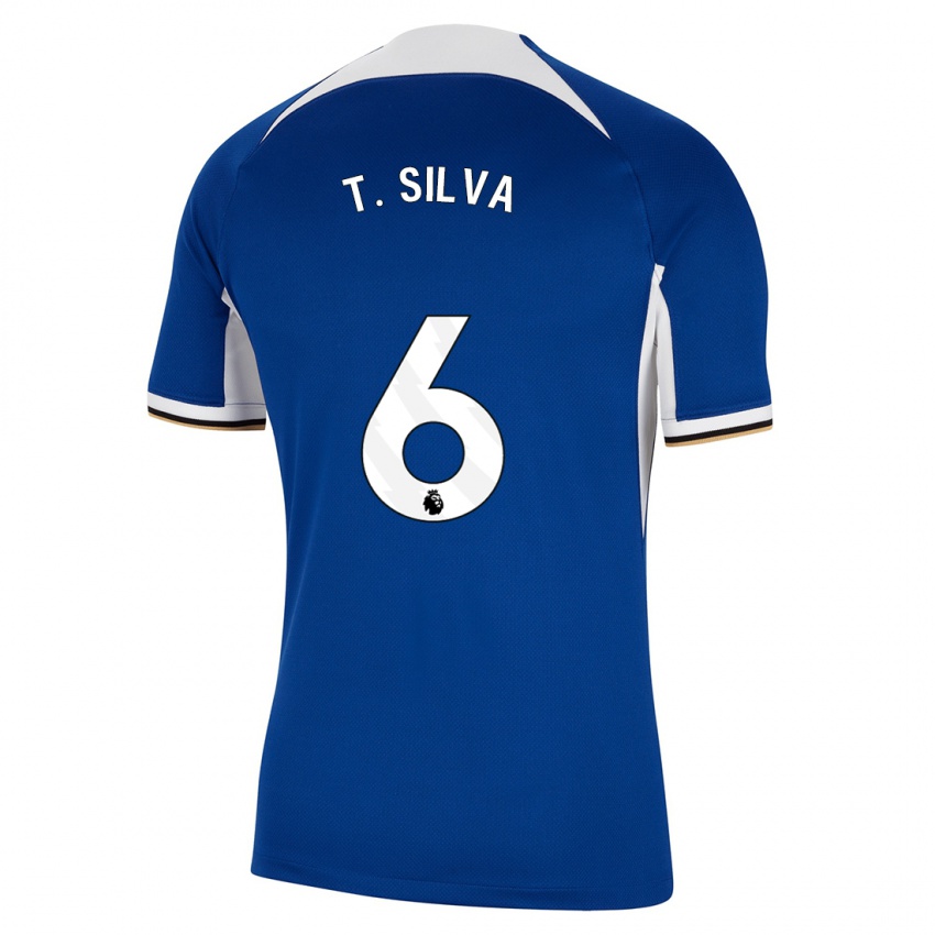 Dzieci Thiago Silva #6 Niebieski Domowa Koszulka 2023/24 Koszulki Klubowe