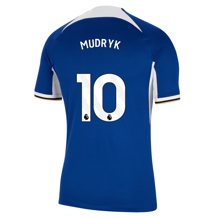 Dzieci Mykhaylo Mudryk #10 Niebieski Domowa Koszulka 2023/24 Koszulki Klubowe