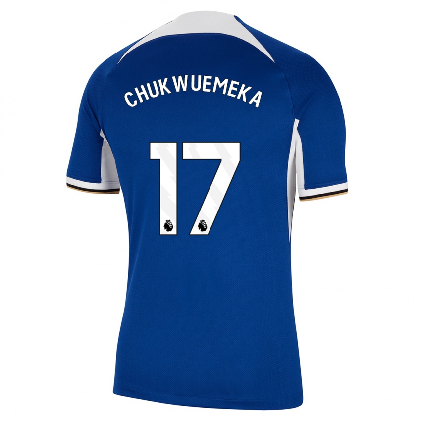 Dzieci Carney Chukwuemeka #17 Niebieski Domowa Koszulka 2023/24 Koszulki Klubowe