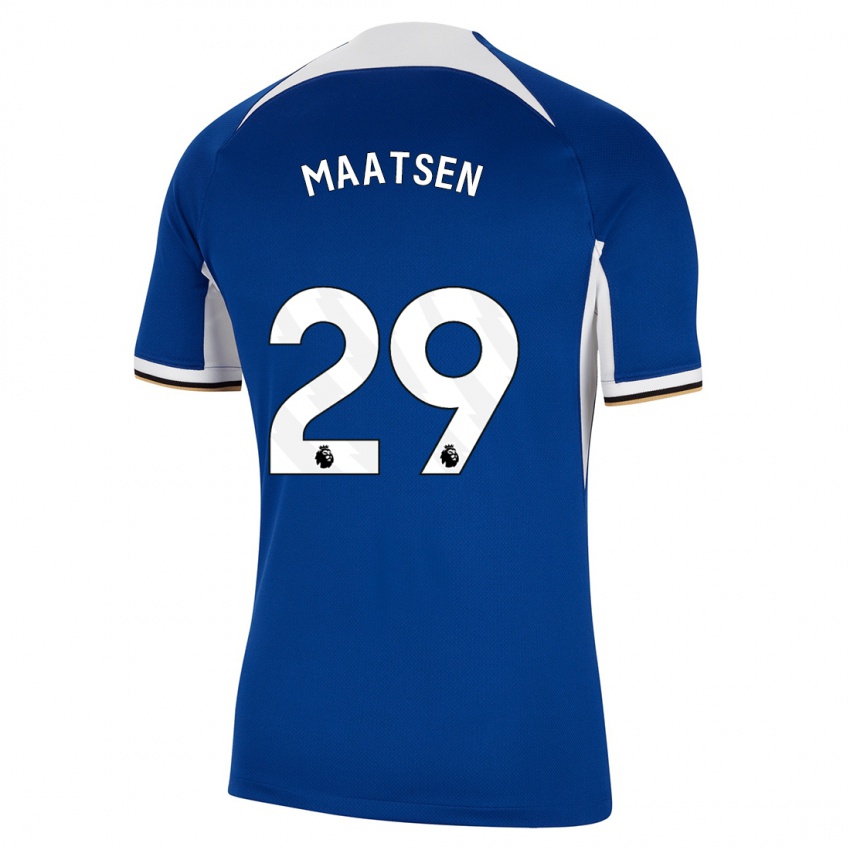 Dzieci Ian Maatsen #29 Niebieski Domowa Koszulka 2023/24 Koszulki Klubowe