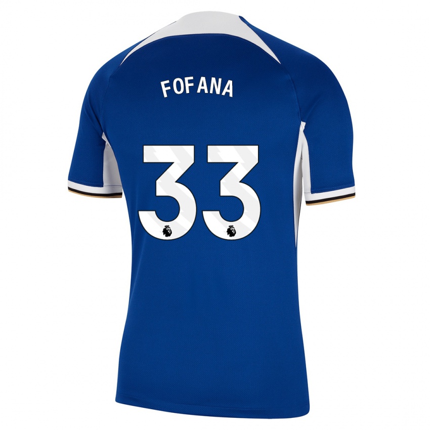 Dzieci Wesley Fofana #33 Niebieski Domowa Koszulka 2023/24 Koszulki Klubowe
