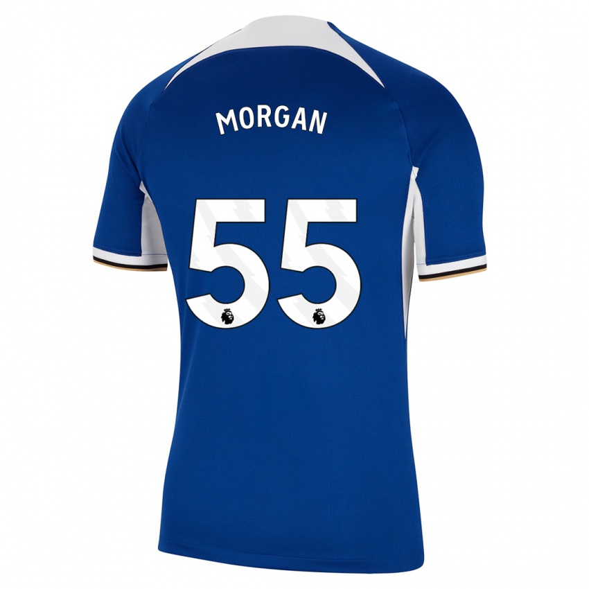 Dzieci Jimmy-Jay Morgan #55 Niebieski Domowa Koszulka 2023/24 Koszulki Klubowe