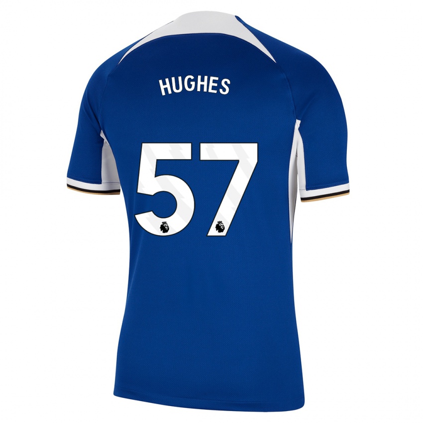 Dzieci Brodi Hughes #57 Niebieski Domowa Koszulka 2023/24 Koszulki Klubowe