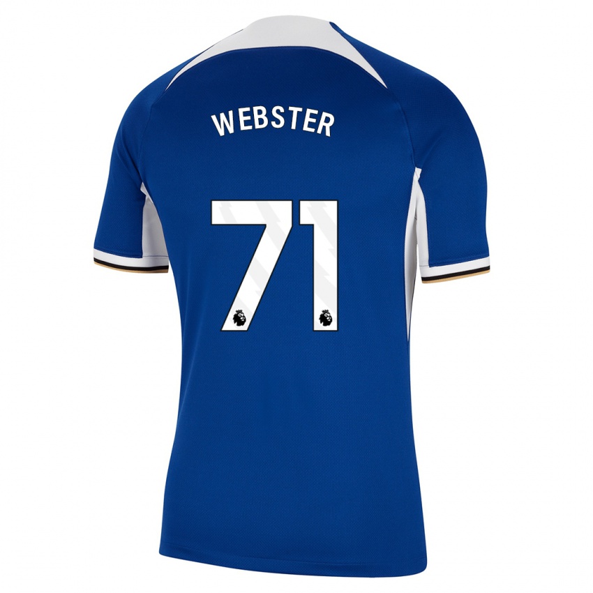 Dzieci Charlie Webster #71 Niebieski Domowa Koszulka 2023/24 Koszulki Klubowe