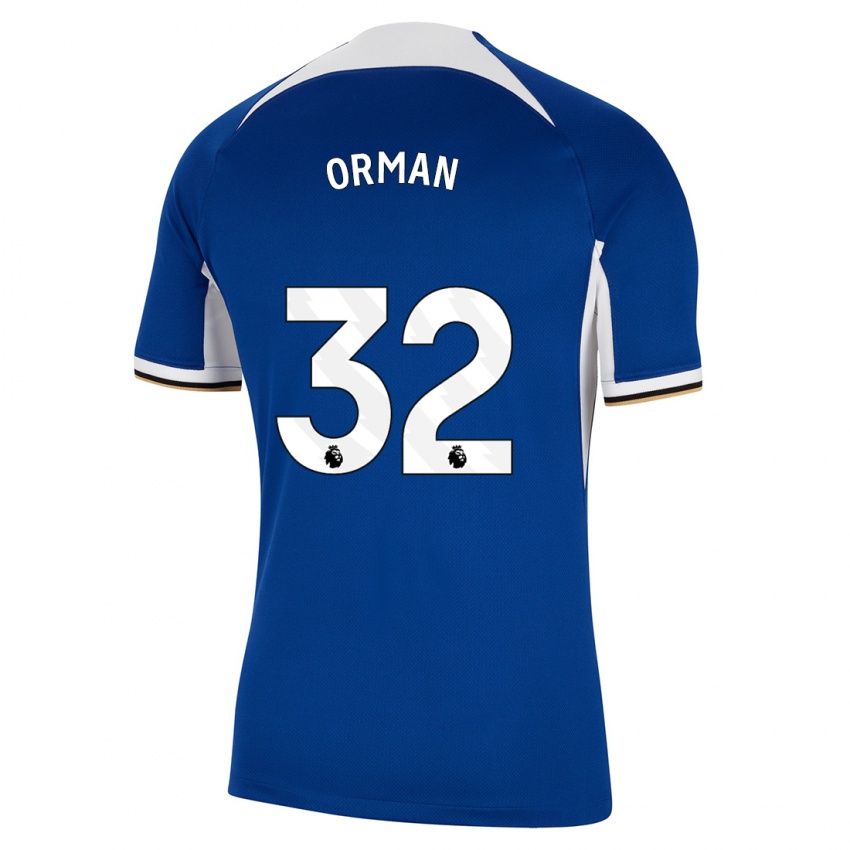 Dzieci Emily Orman #32 Niebieski Domowa Koszulka 2023/24 Koszulki Klubowe
