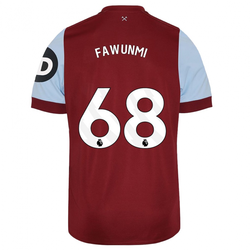 Dzieci Favour Fawunmi #68 Kasztanowaty Domowa Koszulka 2023/24 Koszulki Klubowe