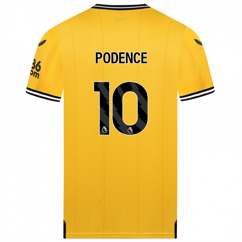Dzieci Daniel Podence #10 Żółty Domowa Koszulka 2023/24 Koszulki Klubowe