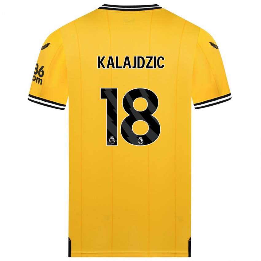 Dzieci Sasa Kalajdzic #18 Żółty Domowa Koszulka 2023/24 Koszulki Klubowe