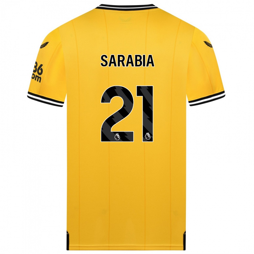 Dzieci Pablo Sarabia #21 Żółty Domowa Koszulka 2023/24 Koszulki Klubowe