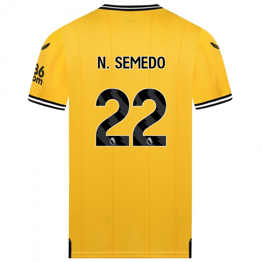 Dzieci Nelson Semedo #22 Żółty Domowa Koszulka 2023/24 Koszulki Klubowe