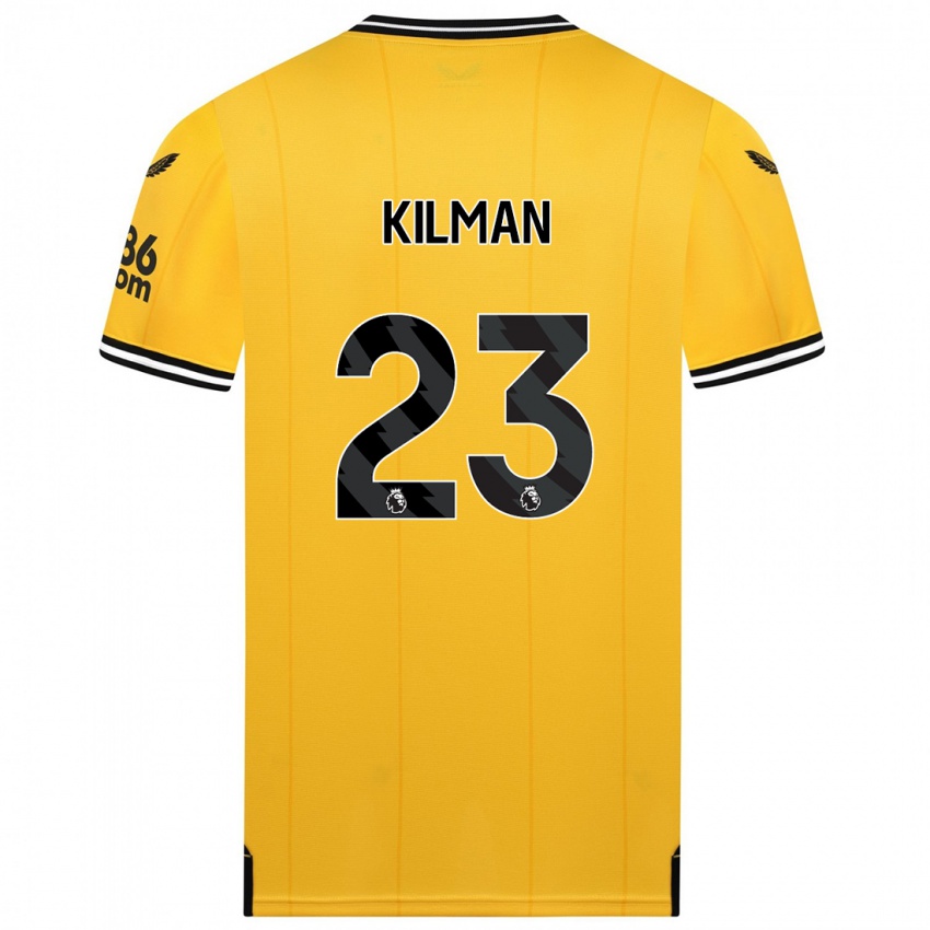 Dzieci Max Kilman #23 Żółty Domowa Koszulka 2023/24 Koszulki Klubowe