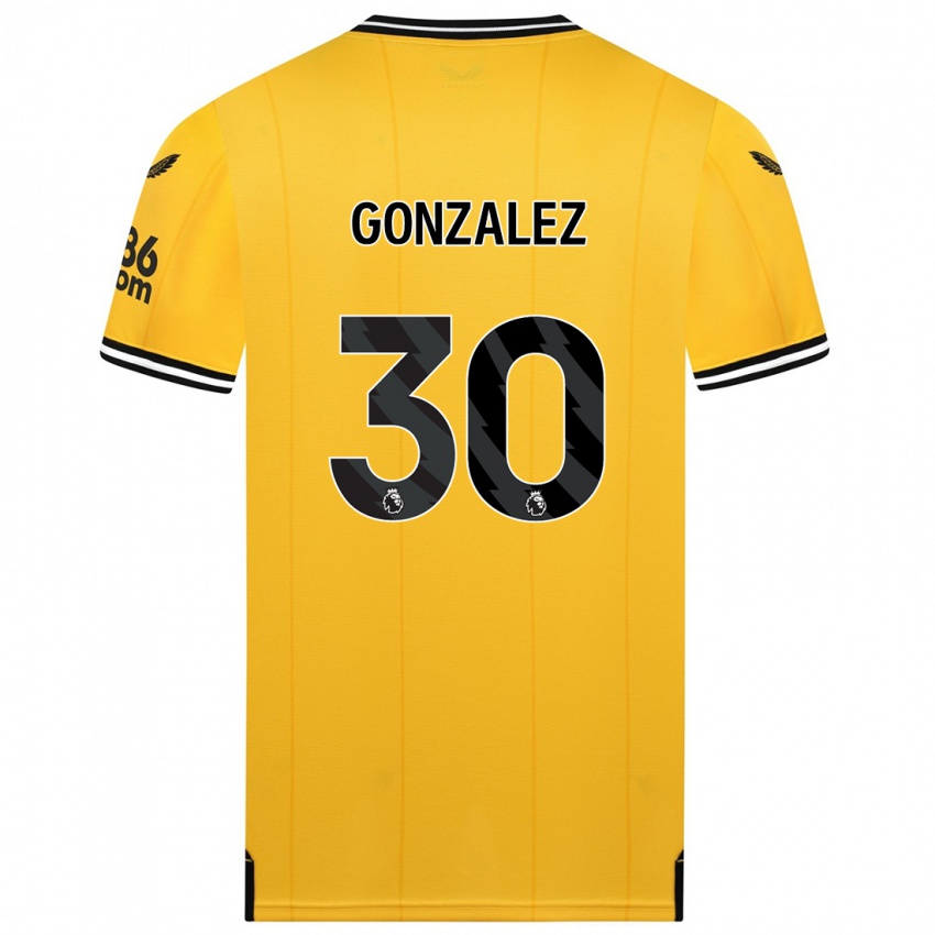 Dzieci Enso González #30 Żółty Domowa Koszulka 2023/24 Koszulki Klubowe