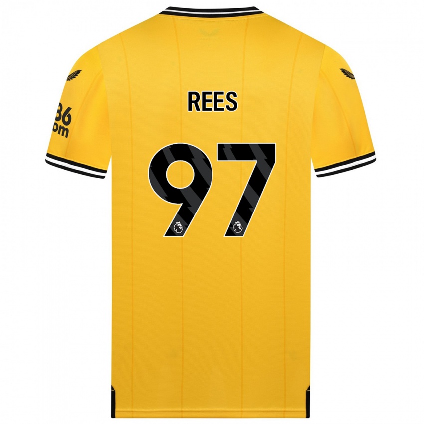 Dzieci Mason Rees #97 Żółty Domowa Koszulka 2023/24 Koszulki Klubowe