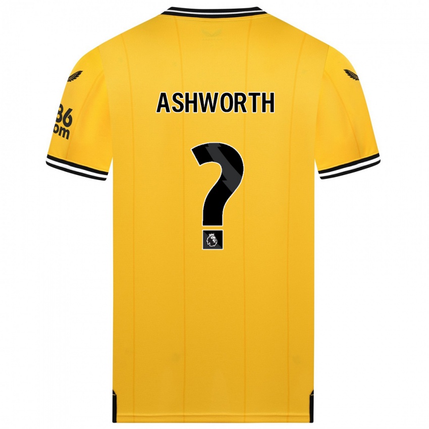 Dzieci Fin Ashworth #0 Żółty Domowa Koszulka 2023/24 Koszulki Klubowe