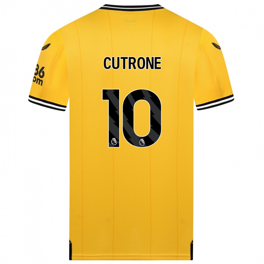 Dzieci Patrick Cutrone #10 Żółty Domowa Koszulka 2023/24 Koszulki Klubowe