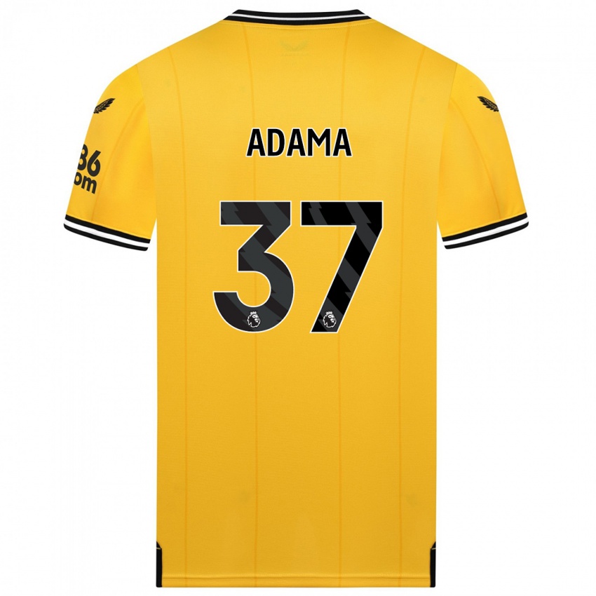 Dzieci Adama Traore #37 Żółty Domowa Koszulka 2023/24 Koszulki Klubowe