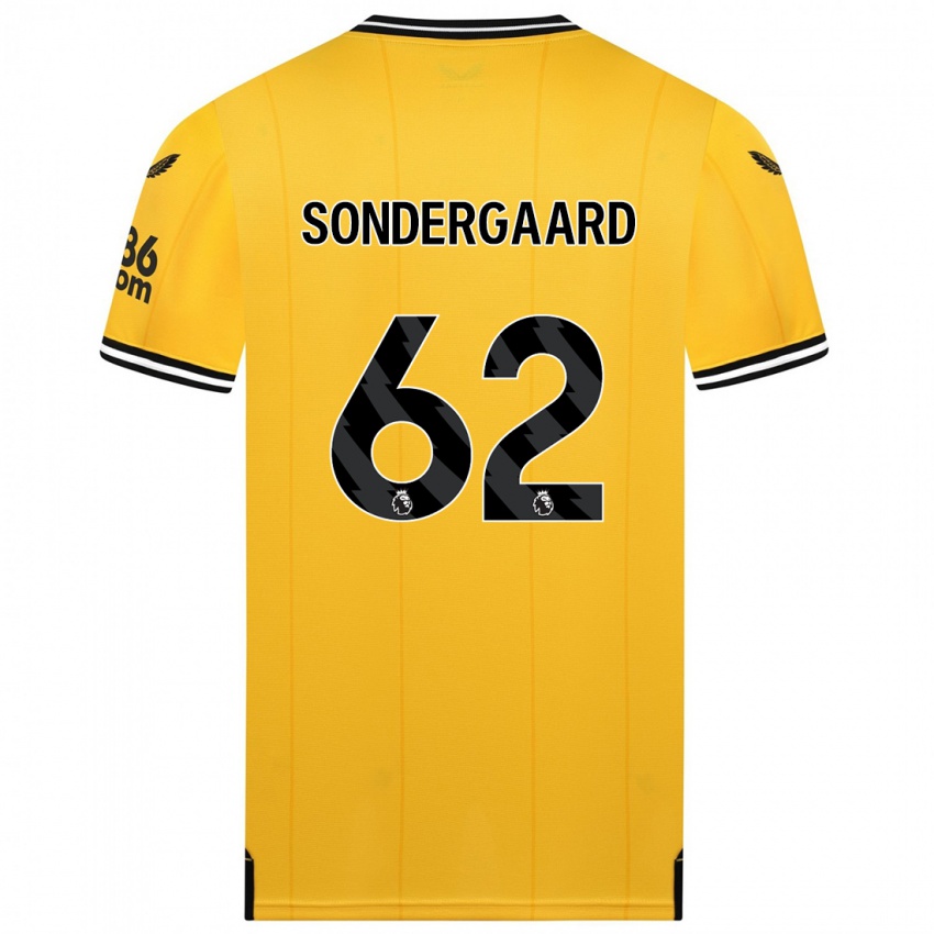 Dzieci Andreas Sondergaard #62 Żółty Domowa Koszulka 2023/24 Koszulki Klubowe