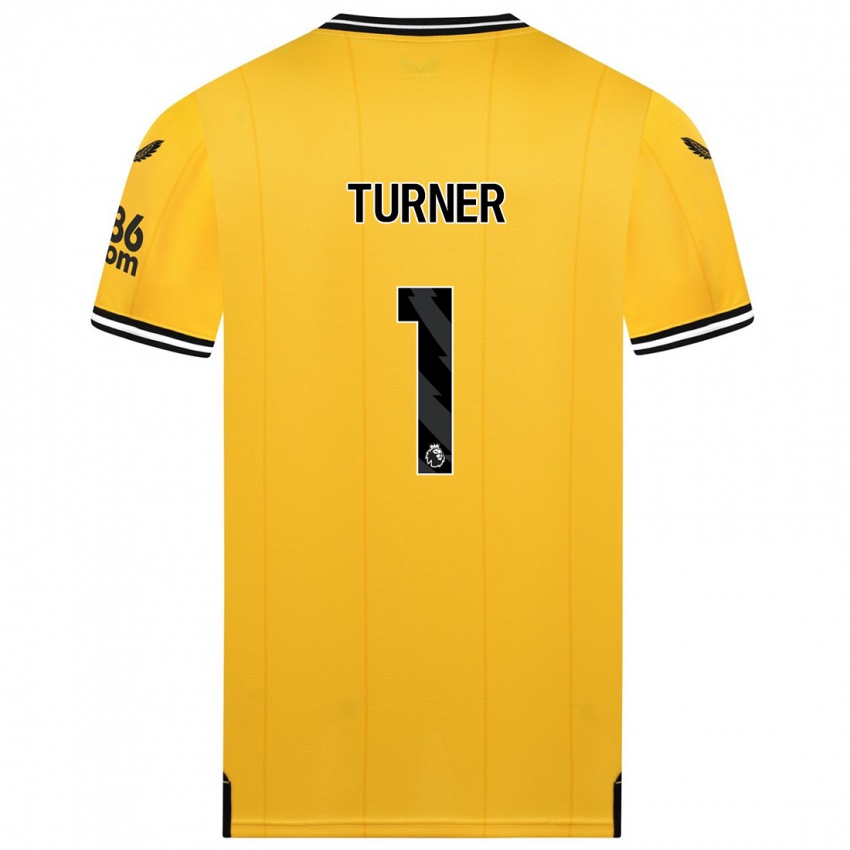 Dzieci Shannon Turner #1 Żółty Domowa Koszulka 2023/24 Koszulki Klubowe