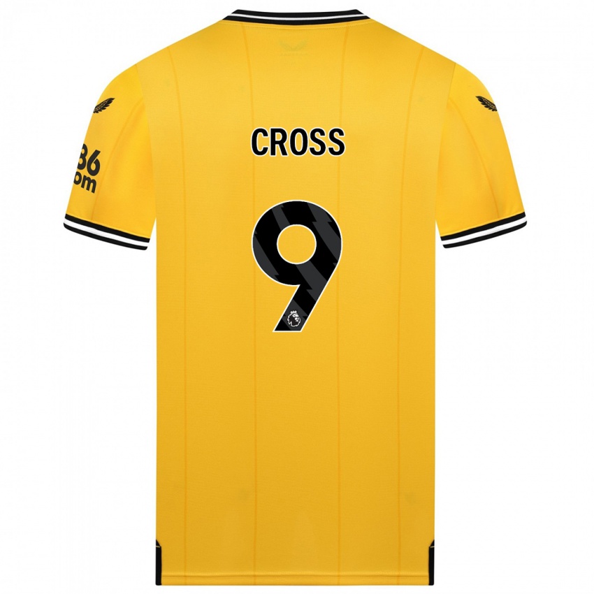 Dzieci Jade Cross #9 Żółty Domowa Koszulka 2023/24 Koszulki Klubowe