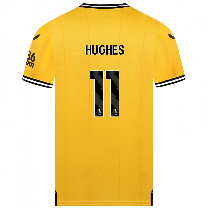 Dzieci Amber Hughes #11 Żółty Domowa Koszulka 2023/24 Koszulki Klubowe