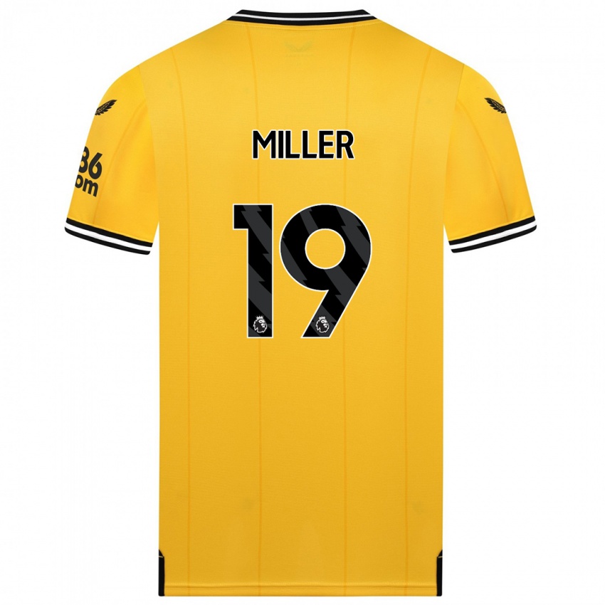 Dzieci Ali Miller #19 Żółty Domowa Koszulka 2023/24 Koszulki Klubowe