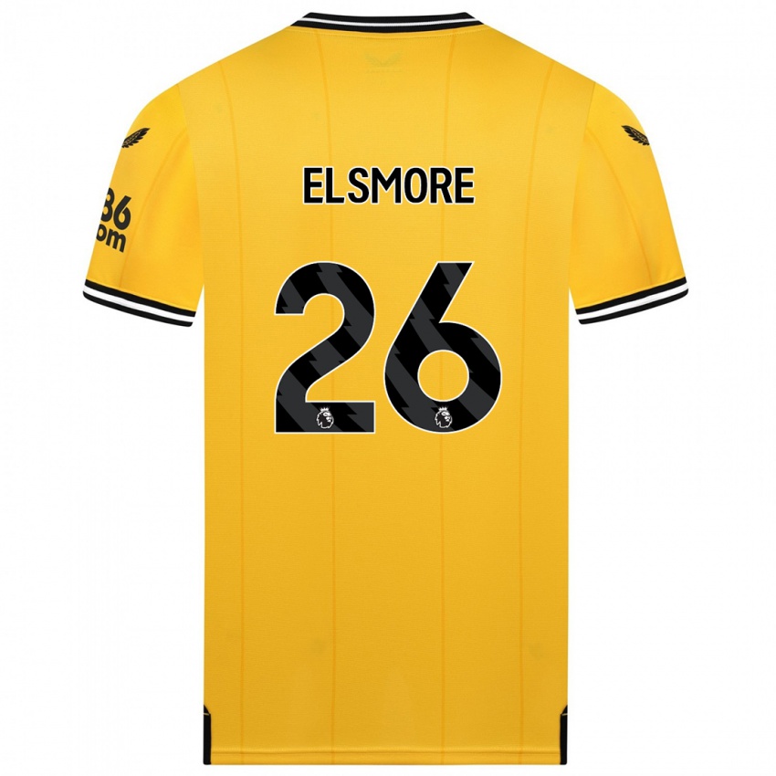 Dzieci Ria Elsmore #26 Żółty Domowa Koszulka 2023/24 Koszulki Klubowe
