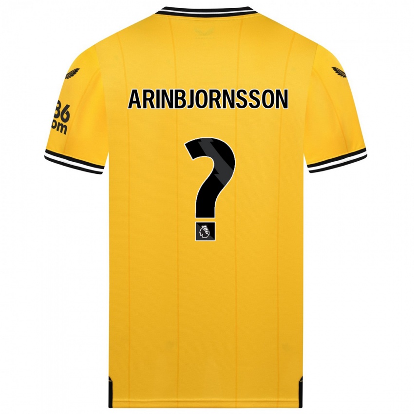 Dzieci Palmi Arinbjornsson #0 Żółty Domowa Koszulka 2023/24 Koszulki Klubowe