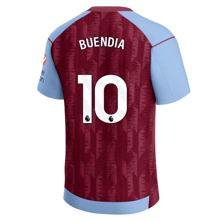 Dzieci Emiliano Buendía #10 Bordowy Błękit Domowa Koszulka 2023/24 Koszulki Klubowe