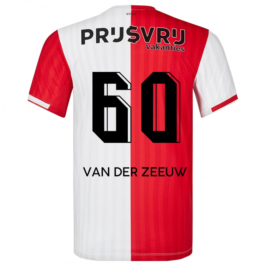 Dzieci Twan Van Der Zeeuw #60 Czerwony Biały Domowa Koszulka 2023/24 Koszulki Klubowe