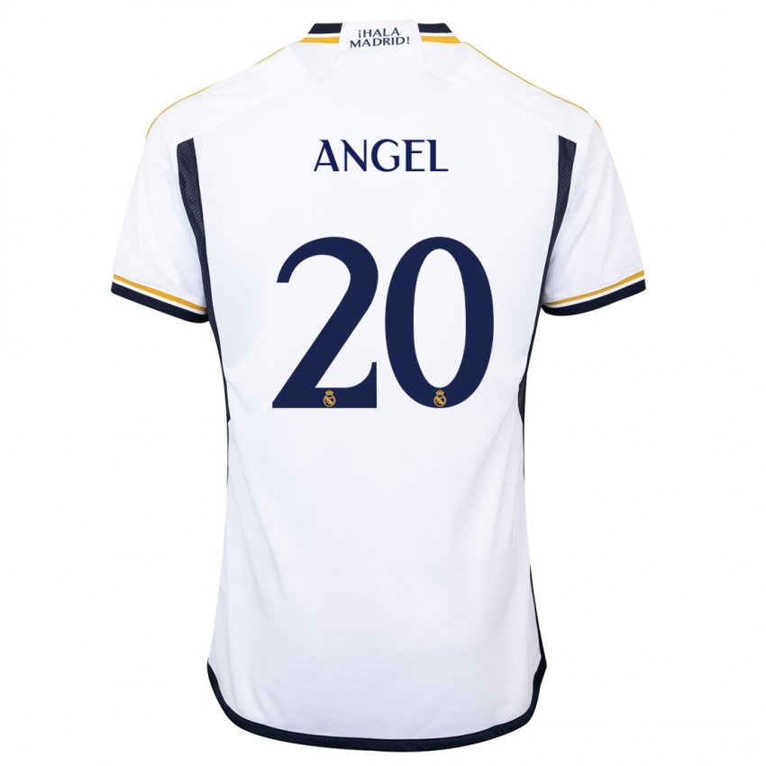 Dzieci Manuel Angel #20 Biały Domowa Koszulka 2023/24 Koszulki Klubowe