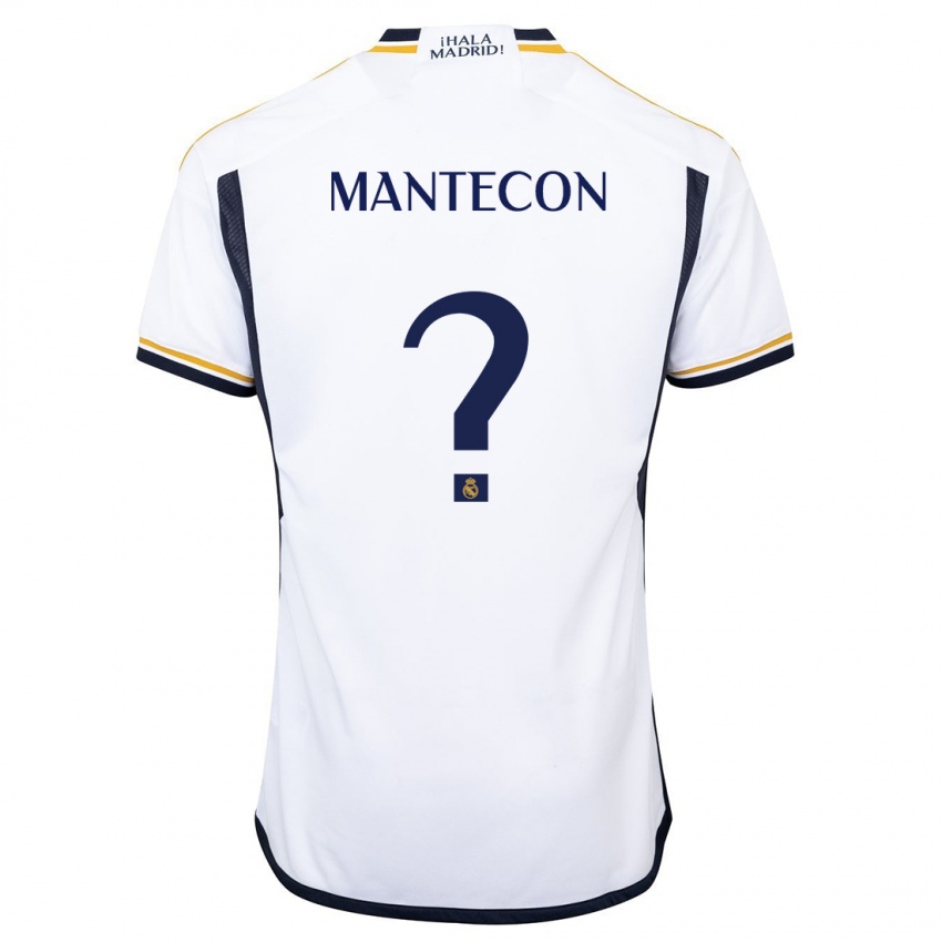 Dzieci Hugo Mantecon #0 Biały Domowa Koszulka 2023/24 Koszulki Klubowe