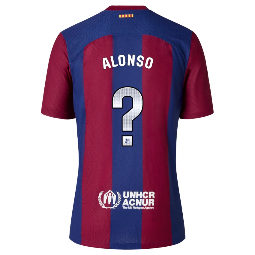 Dzieci Aáron Alonso #0 Czerwony Niebieski Domowa Koszulka 2023/24 Koszulki Klubowe