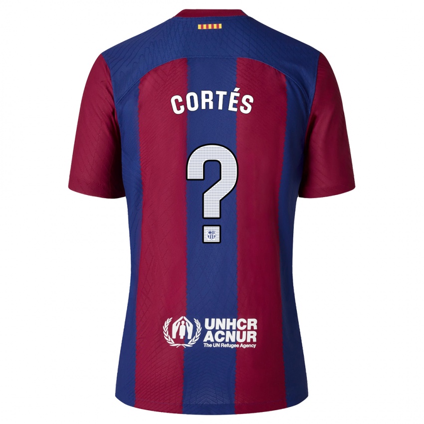 Dzieci Álvaro Cortés #0 Czerwony Niebieski Domowa Koszulka 2023/24 Koszulki Klubowe