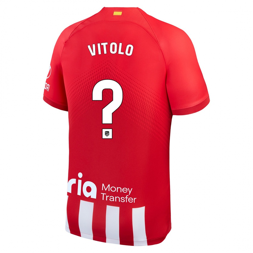Dzieci Vitolo #0 Czerwony Biały Domowa Koszulka 2023/24 Koszulki Klubowe