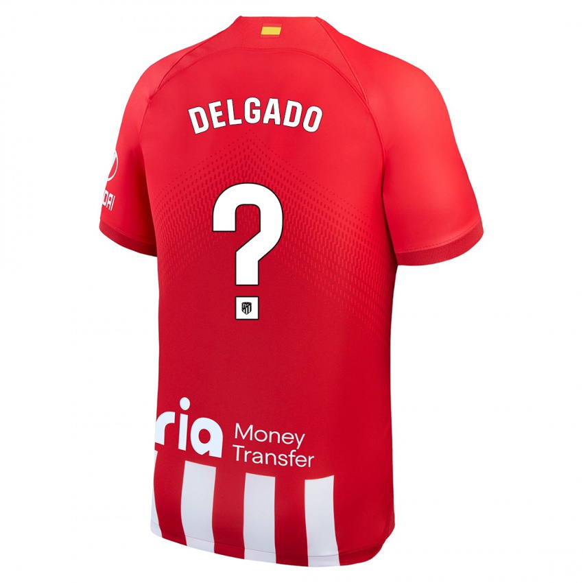 Dzieci Gonzalo Onrubia Delgado #0 Czerwony Biały Domowa Koszulka 2023/24 Koszulki Klubowe