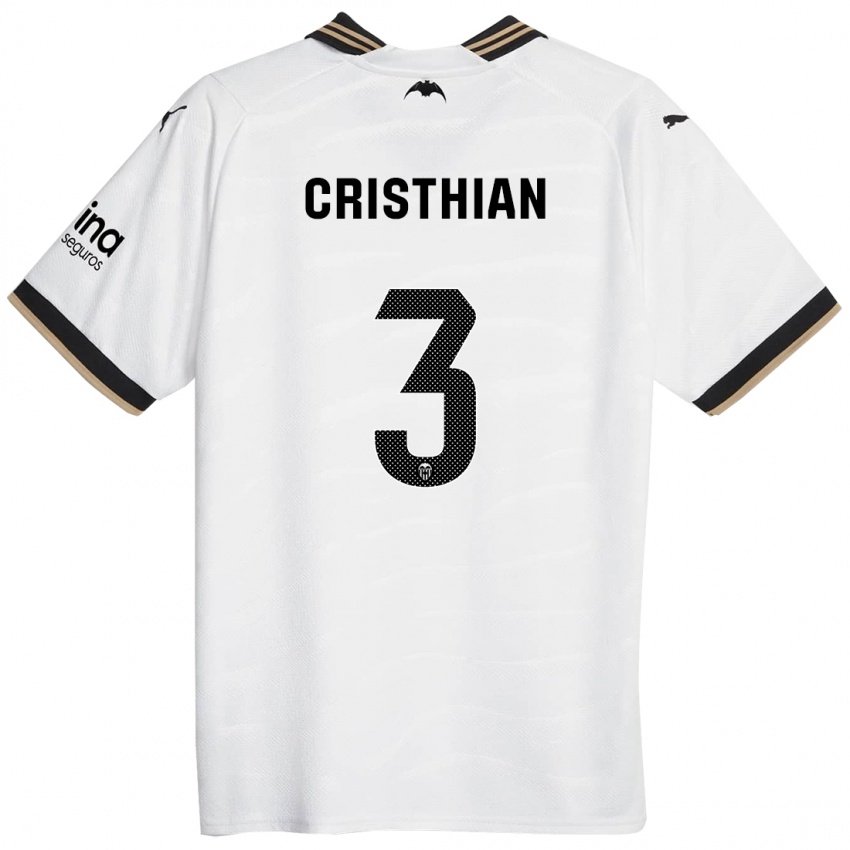 Dzieci Cristhian Mosquera #3 Biały Domowa Koszulka 2023/24 Koszulki Klubowe