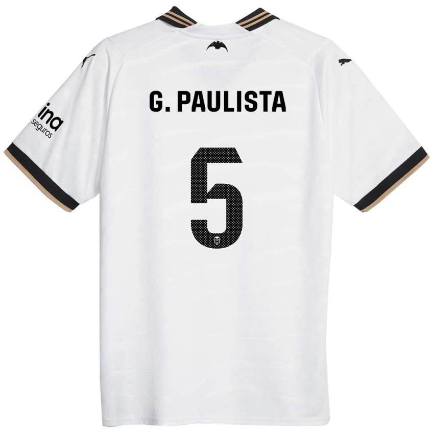 Dzieci Gabriel Paulista #5 Biały Domowa Koszulka 2023/24 Koszulki Klubowe