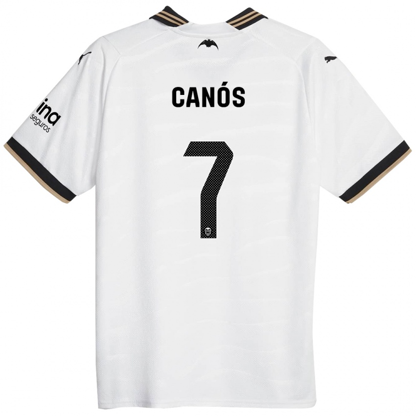 Dzieci Sergi Canós #7 Biały Domowa Koszulka 2023/24 Koszulki Klubowe