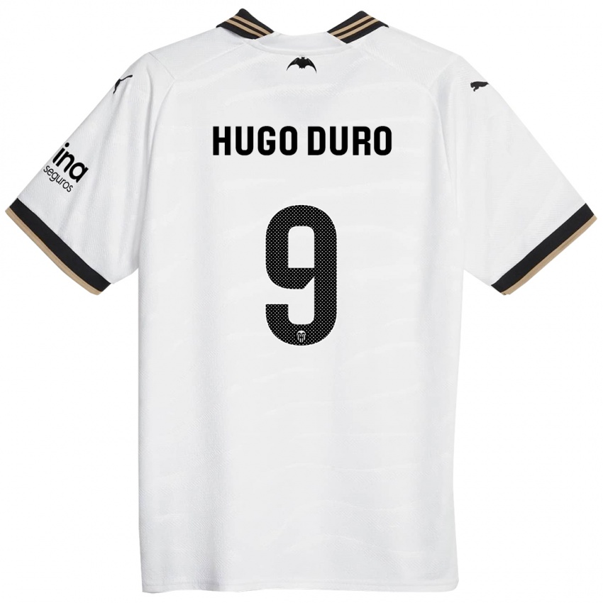 Dzieci Hugo Duro #9 Biały Domowa Koszulka 2023/24 Koszulki Klubowe
