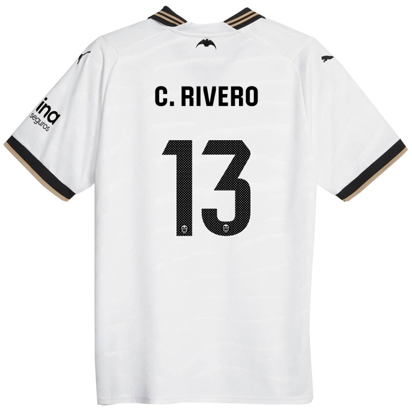 Dzieci Cristian Rivero #13 Biały Domowa Koszulka 2023/24 Koszulki Klubowe