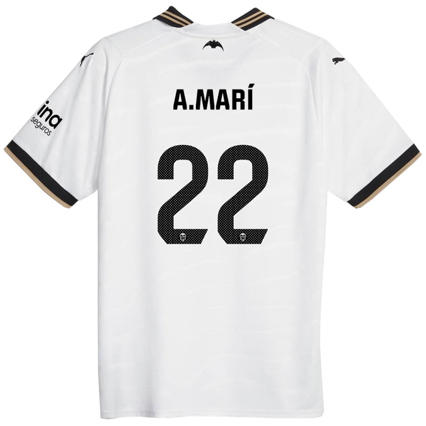 Dzieci Alberto Marí #22 Biały Domowa Koszulka 2023/24 Koszulki Klubowe