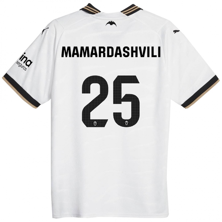 Dzieci Giorgi Mamardashvili #25 Biały Domowa Koszulka 2023/24 Koszulki Klubowe