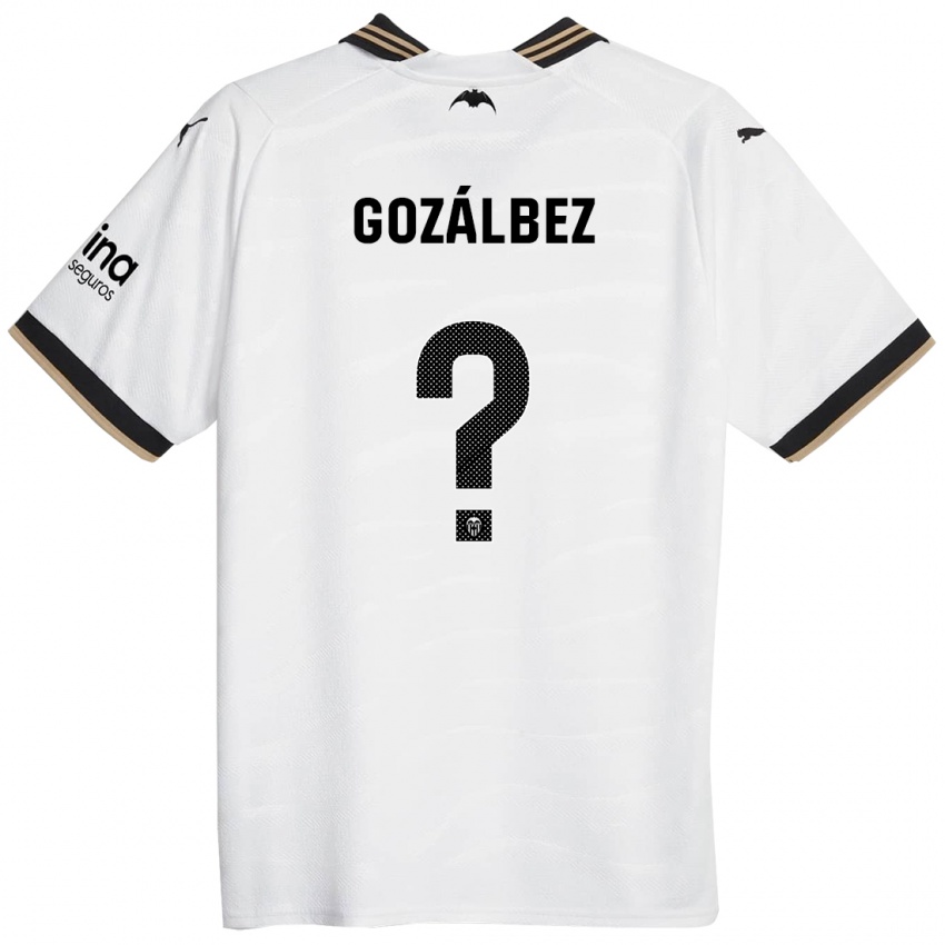 Dzieci Pablo Gozálbez #0 Biały Domowa Koszulka 2023/24 Koszulki Klubowe